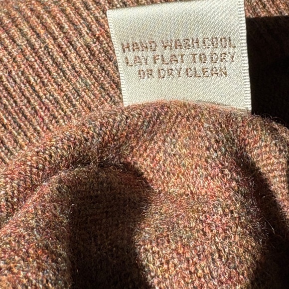 Peter Millar cashmere sweater long sleeve v-neck brown Large - Picture 12 of 13